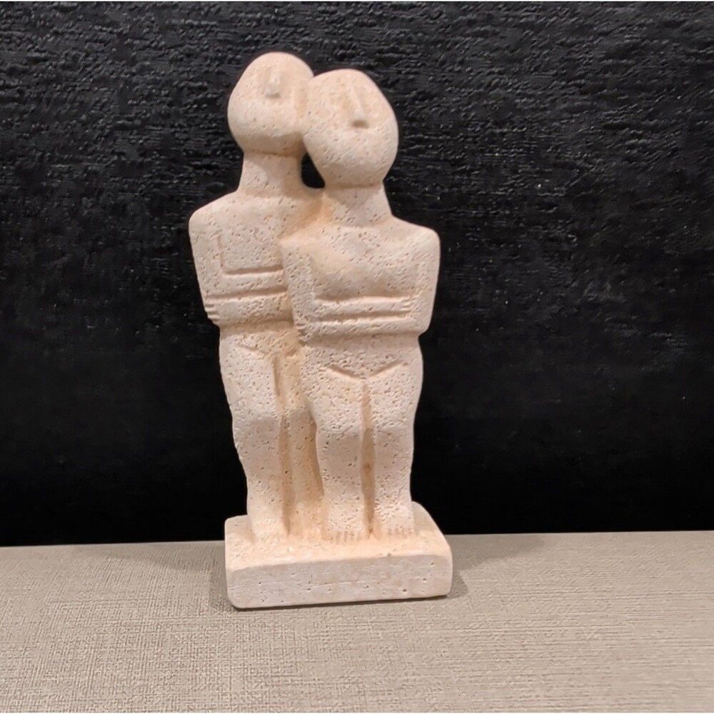 Cycladic Art Sculpture Man & Woman 4"